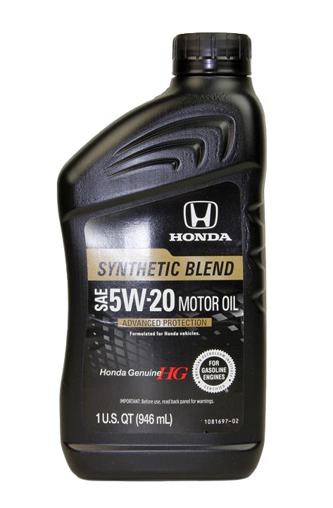 Моторное масло Honda Synthetic Blend 5W-20, 1л